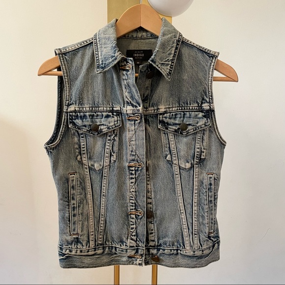 J.Crew | Denim Vest in Patina Wash Indigo - Picture 2 of 5